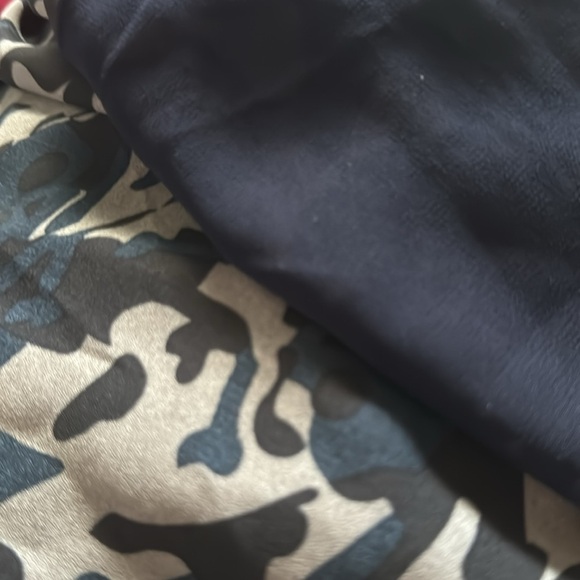 Standards & Practices Olivia Maxi wrap around dress blue gray camo chiffons 2X - Picture 10 of 12